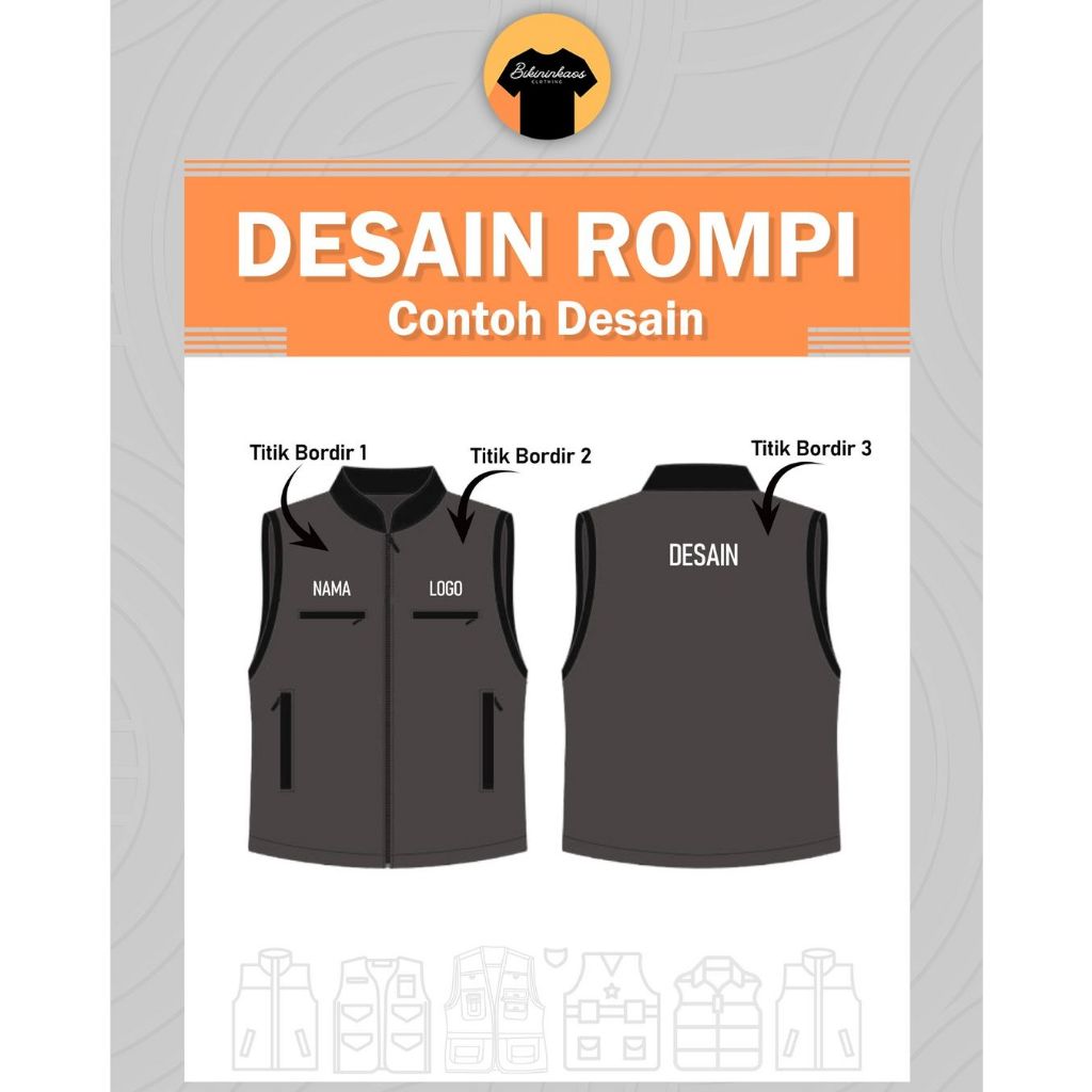 Jual ROMPI CUSTOM PREMIUM Bebas Design | Shopee Indonesia