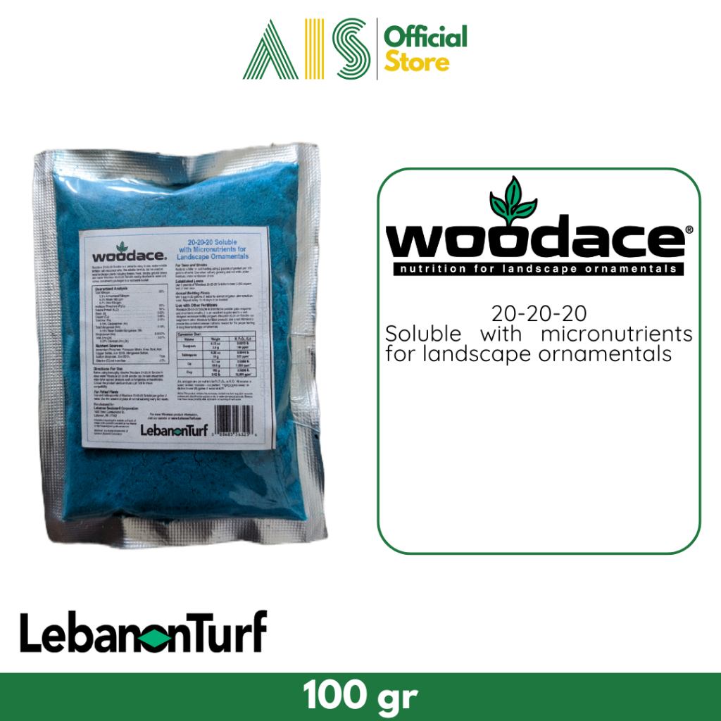 ATS-IS Lebanon Turf Woodace Pupuk NPK 20-20-20 Booster Larut Air