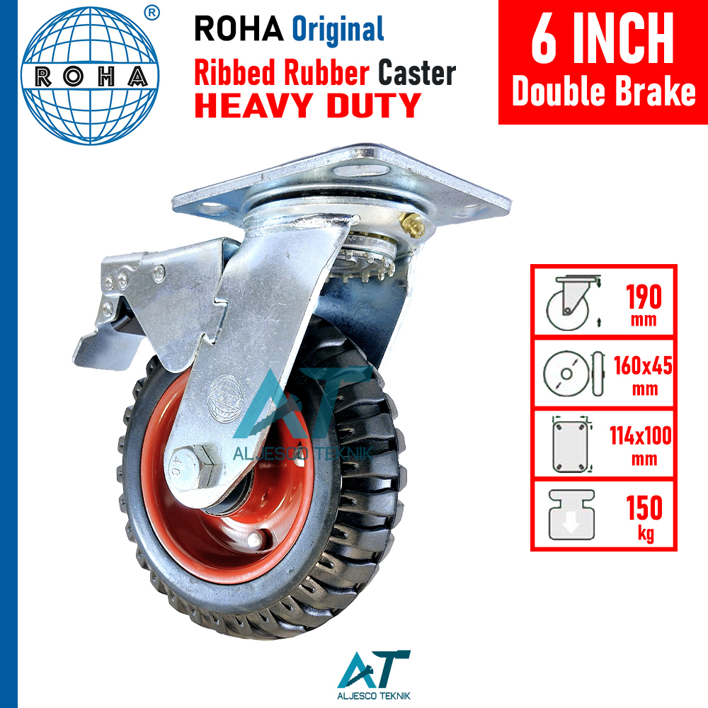 Jual RODA HEAVY DUTY 6 INCH REM KARET KEMBANG TROLI - GEROBAK | Shopee ...