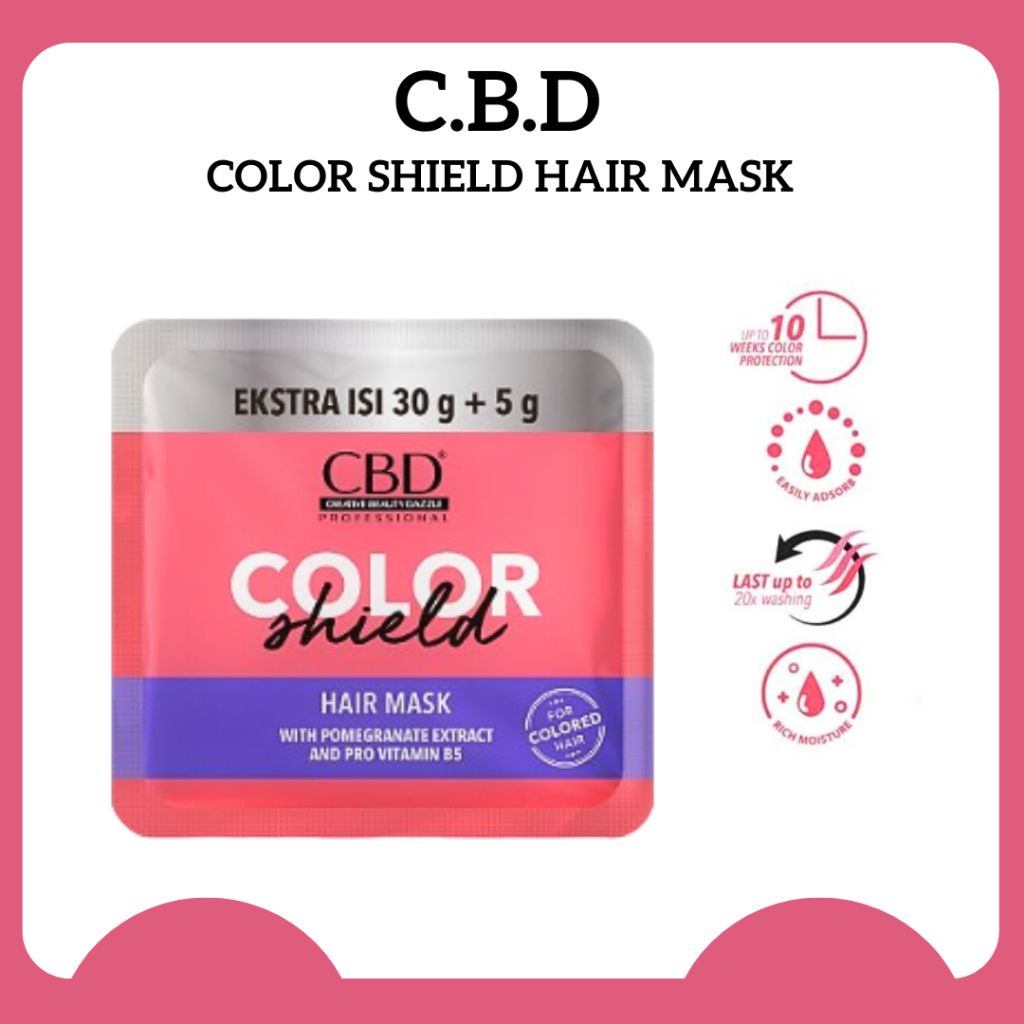 Jual CBD Color Shield Hair Mask Sachet 30g + 5g (pink) | Shopee Indonesia