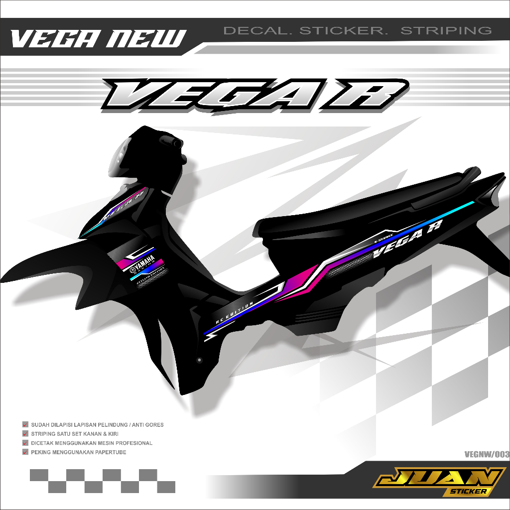 Jual STIKER STRIPING MOTOR VEGA R NEW STICKER LIS VARIASI YAMAHA VEGA ...