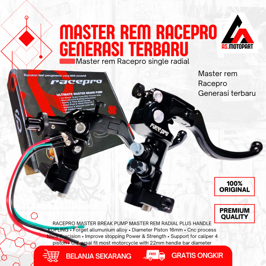 Jual MASTER REM RACEPRO 17MM UNIVRSAL MASTER REM VARIO/PCX/ADV/NMAX ...