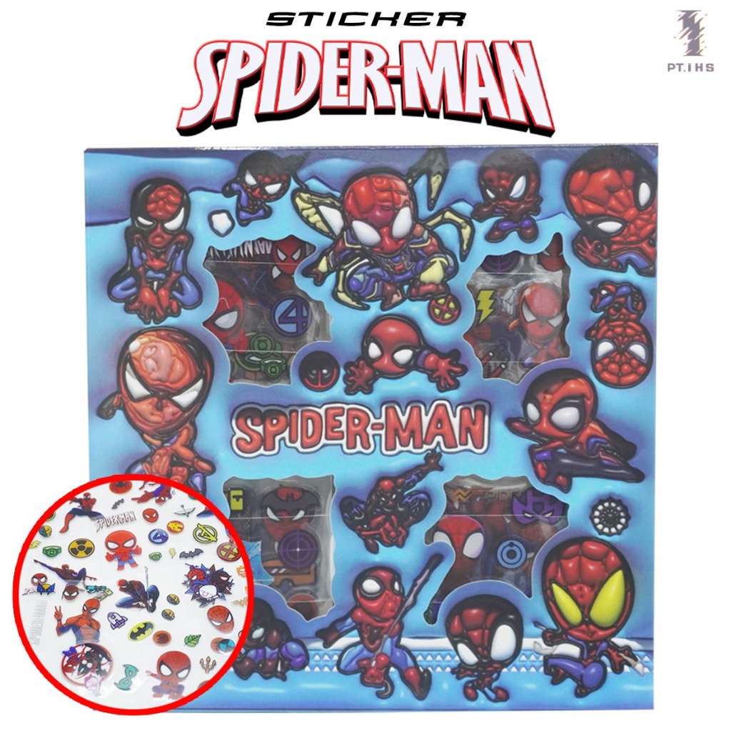 Jual Stiker Lucu Spiderman, Labubu, Super Mario Bross, dan Sanrio ...