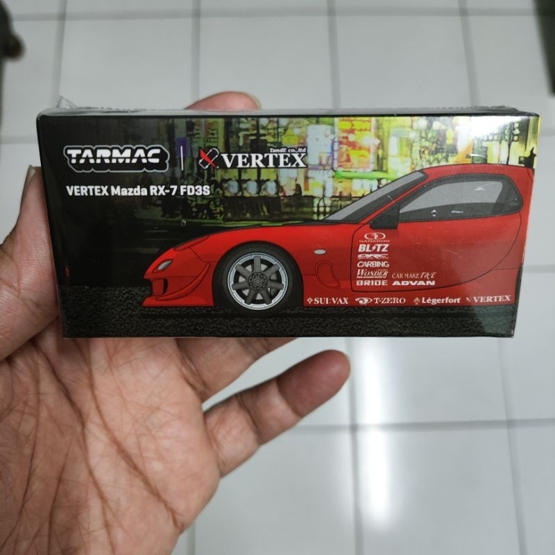 Jual Tarmac Works 1/64 Vertex Mazda RX-7 FD3S Red | Shopee Indonesia