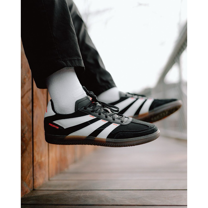 Jual Sepatu Sneakers Adidas Samba Predator Hitam List putih Shopee Indonesia