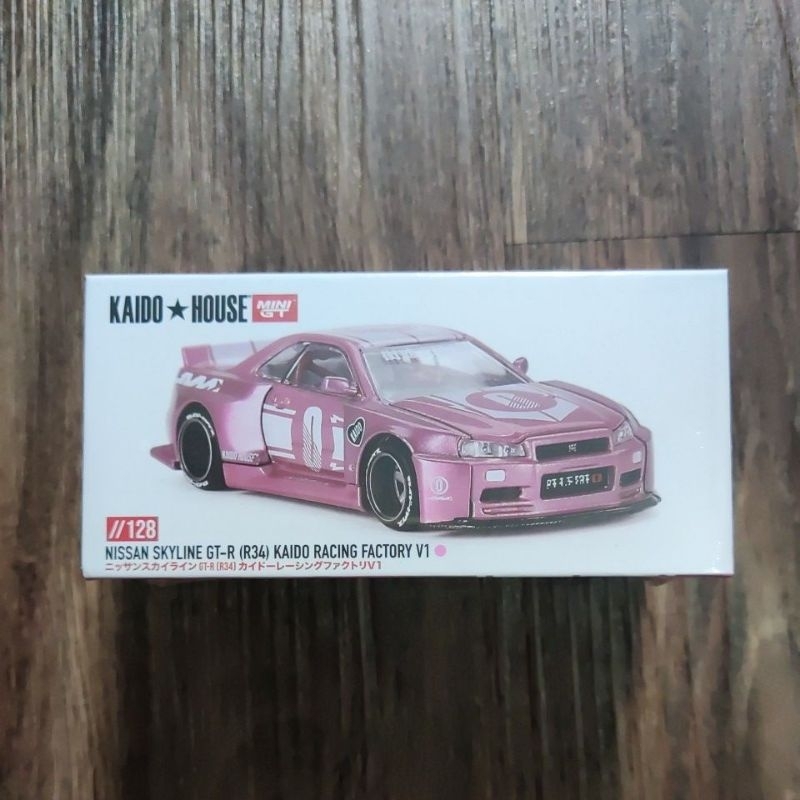 Jual Mini GT 128 Kaido R34 Racing Factory Pink V1 | Shopee Indonesia