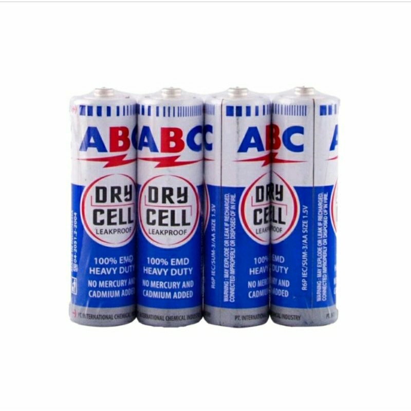 Jual Baterai ABC Kecil / AA / R6P (1 set isi 4 Pcs) | Shopee Indonesia