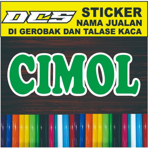 Jual STICKER TULISAN CIMOL STICKER TEMPELAN UNTUK NAMA JUALAN DI ...