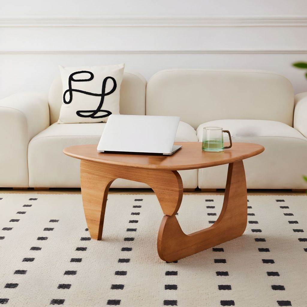 Jual Coffee Table Bulat Minimalis Kayu Jati Unik / Meja Tamu Minimalis ...
