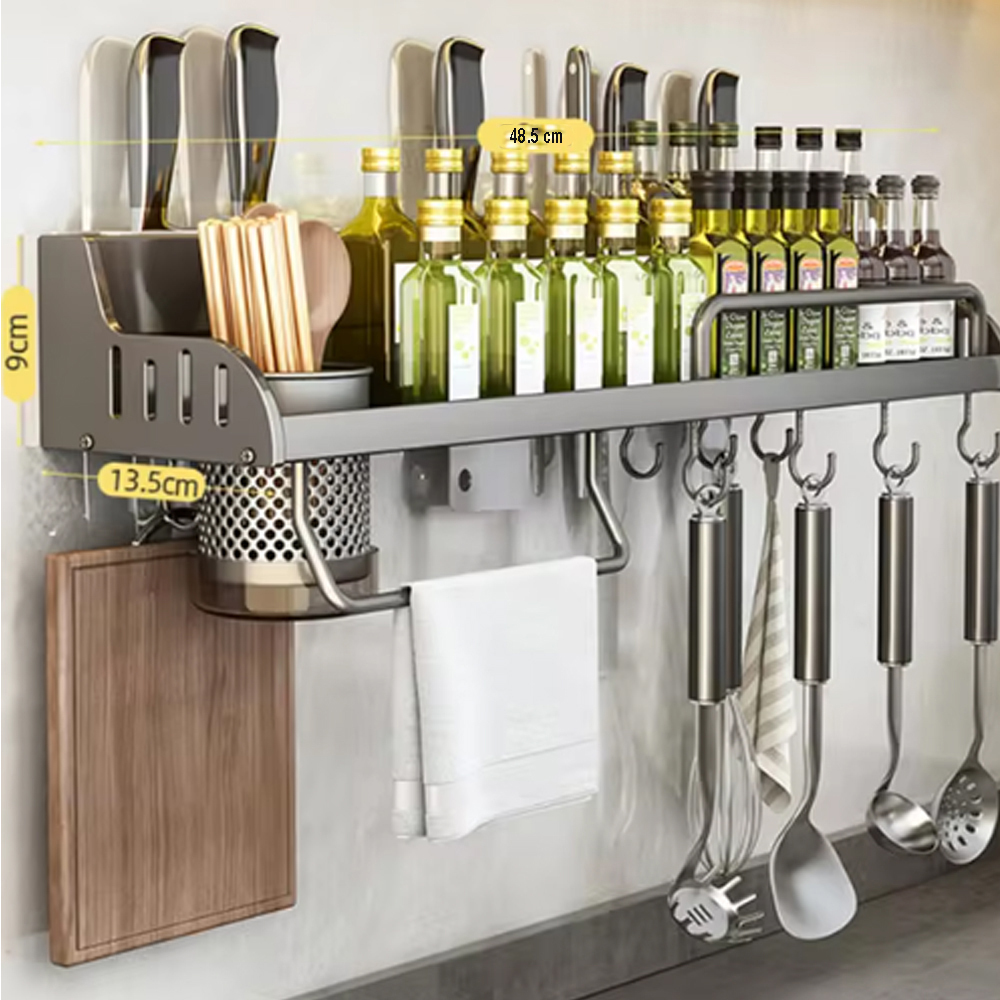 Jual OLLKY Rak Dapur Multifungsi Wall Mounted Hook Kitchen Storage - OL ...