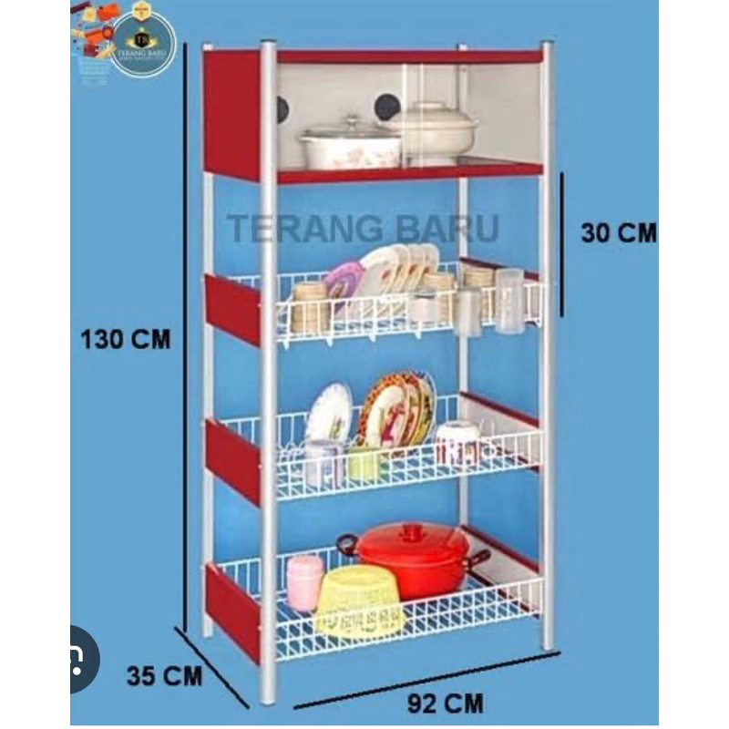 Jual Rak Piring MASTER R04 AW/ Rak Piring Kaca 4 susun | Shopee Indonesia
