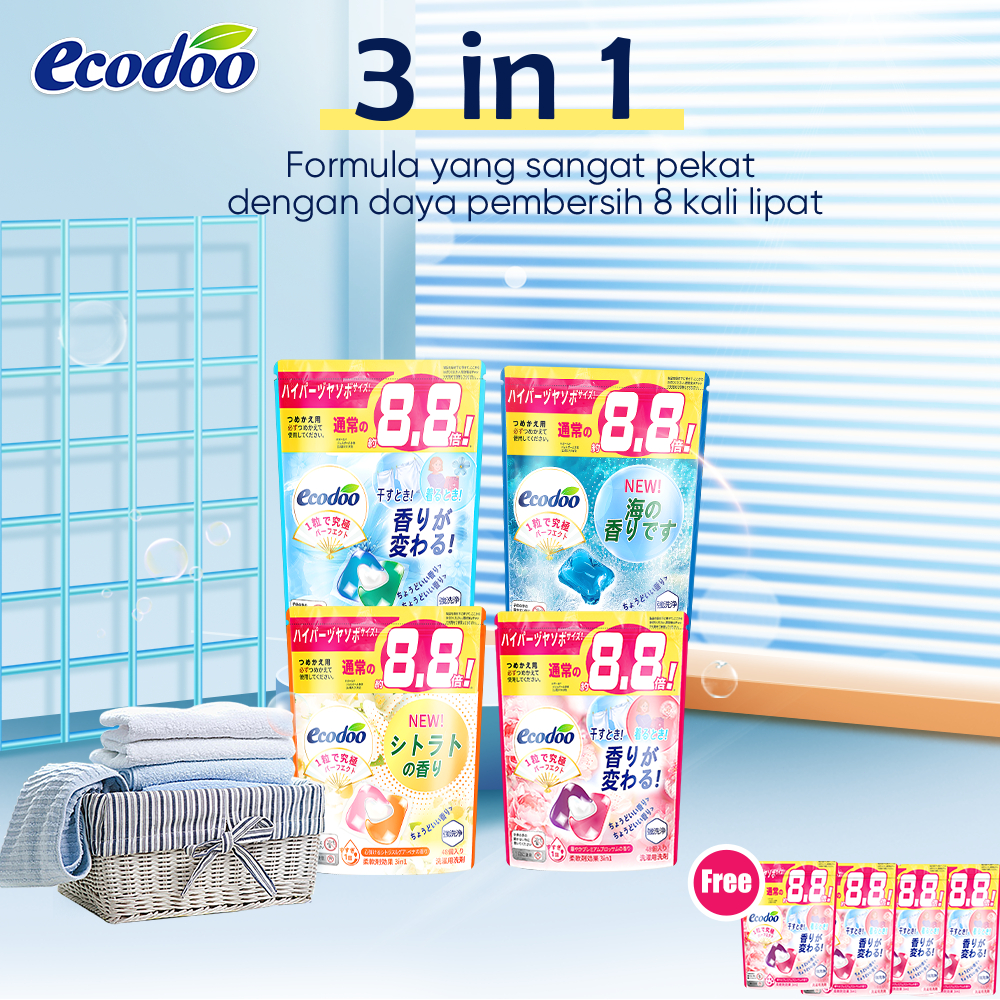 Jual ECODOO[Three bags is a better deal] 3 in 1 Mencuci Kapsul，8.8x ...