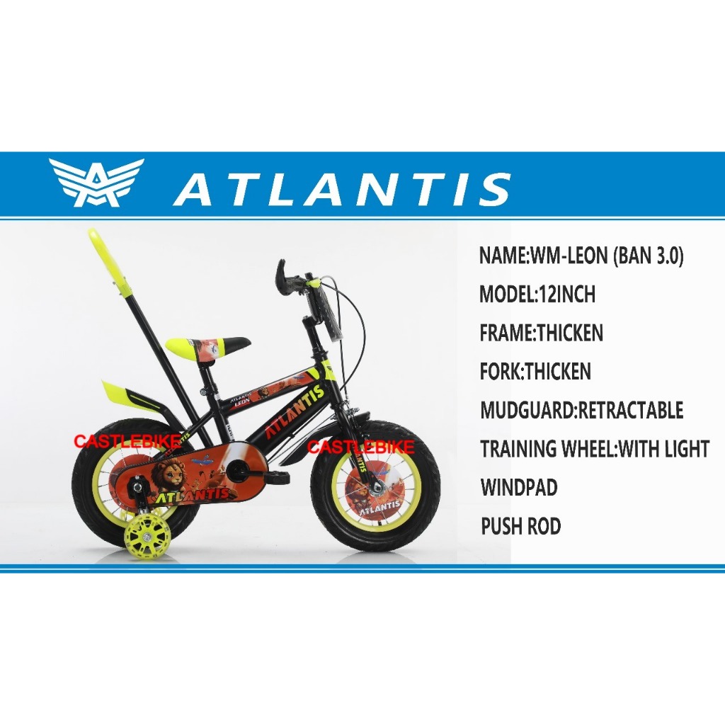 Jual Atlantis Leon Sepeda BMX Anak Laki Ban 12x3.0 Inch 2-4 tahun ...