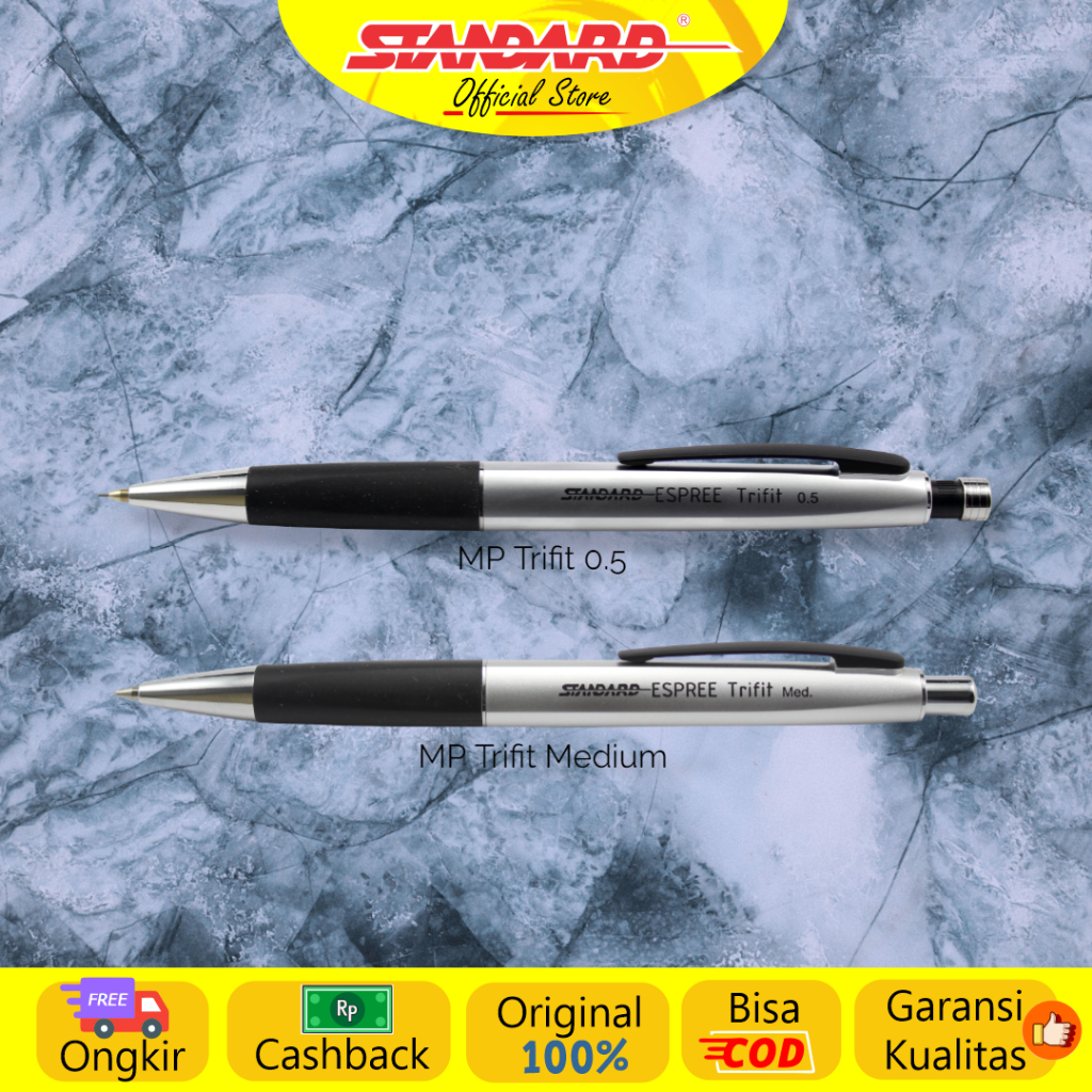 Standard - MP Trifit Black 0.5 / 0.7 / Double Knock 0.7 ( Mekanik Pencil / Pensil Mekanikal ) (5)