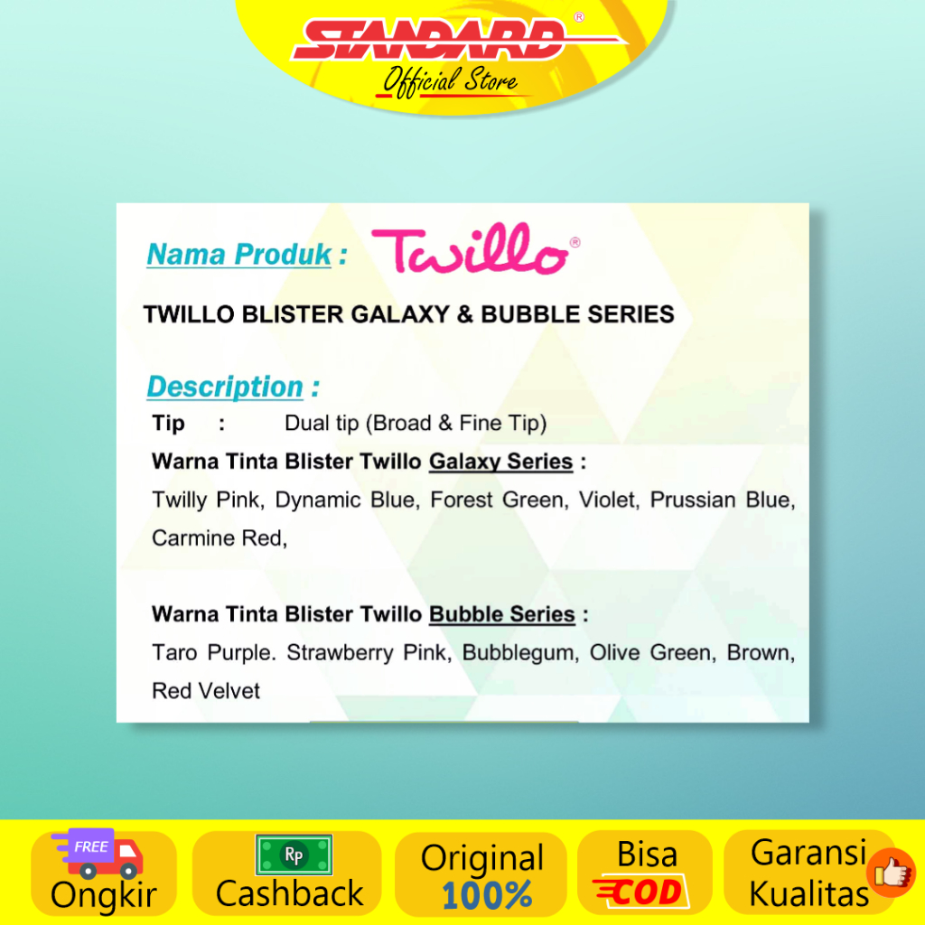 Standard  - Twillo Dualtip Marker ( Spidol Dualtip ) (6)
