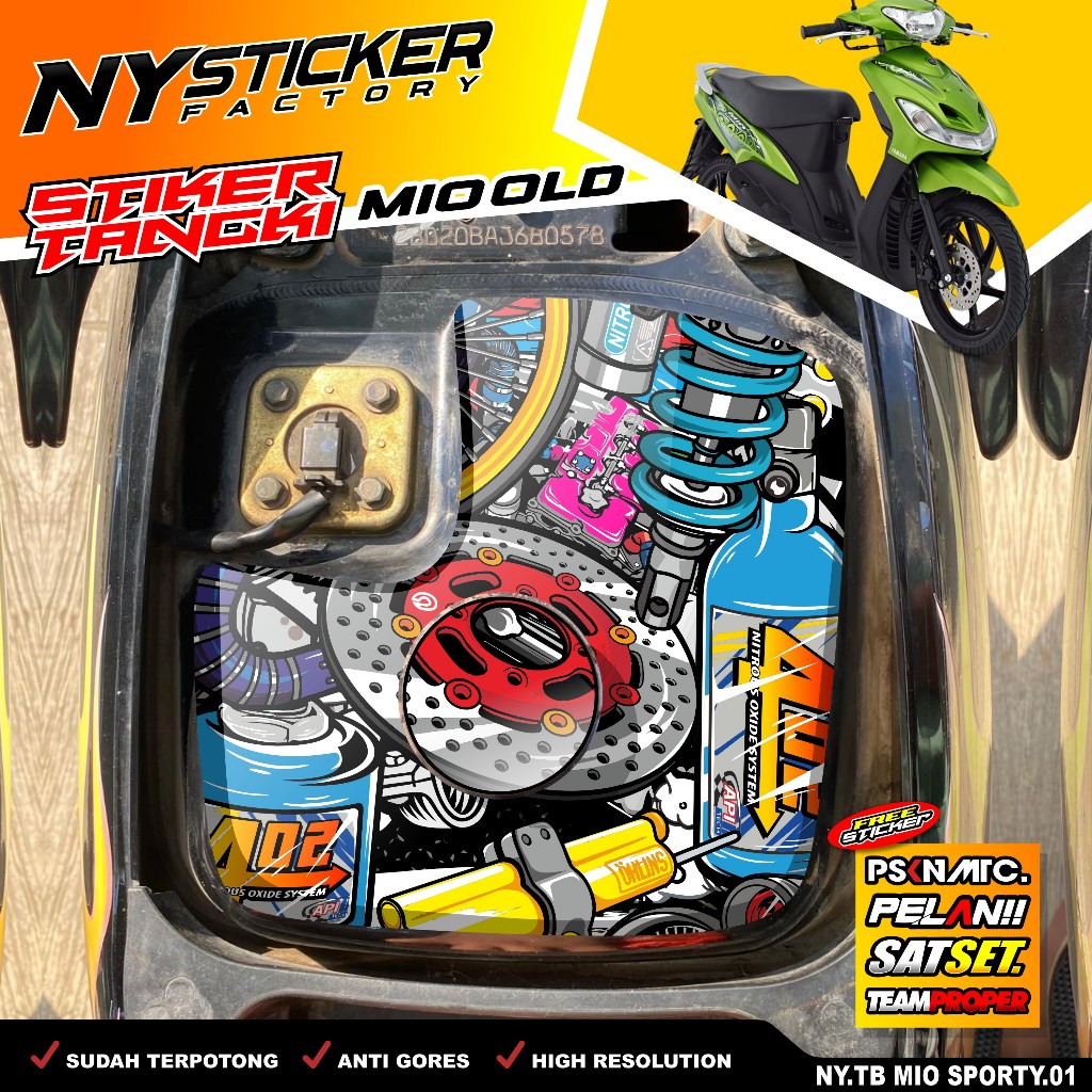 Jual Stiker Tangki Bensin MIO SPORTY MIO SMILE Sticker Tangki Mio Anti ...