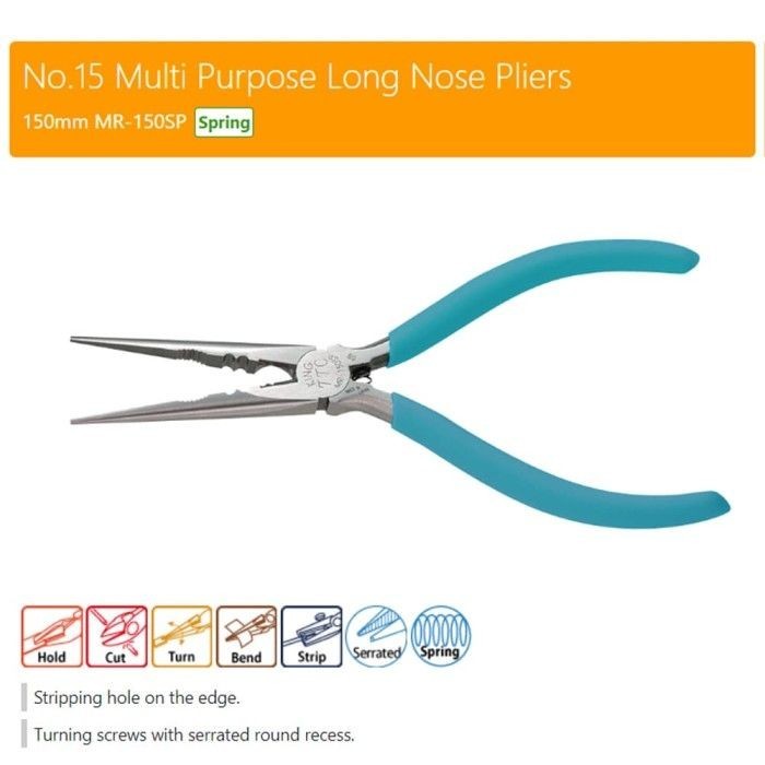 Tsunoda MR-115 Long Nose Pliers – 4.5-Inch, Precision Spring-Loaded, Made In Japan, For Fine Wire Cutting And Electronics Work
