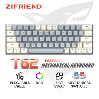 ZIFRIEND T62 Mechanical Keyboard 60% Layout RGB Backlit Gaming keyboard