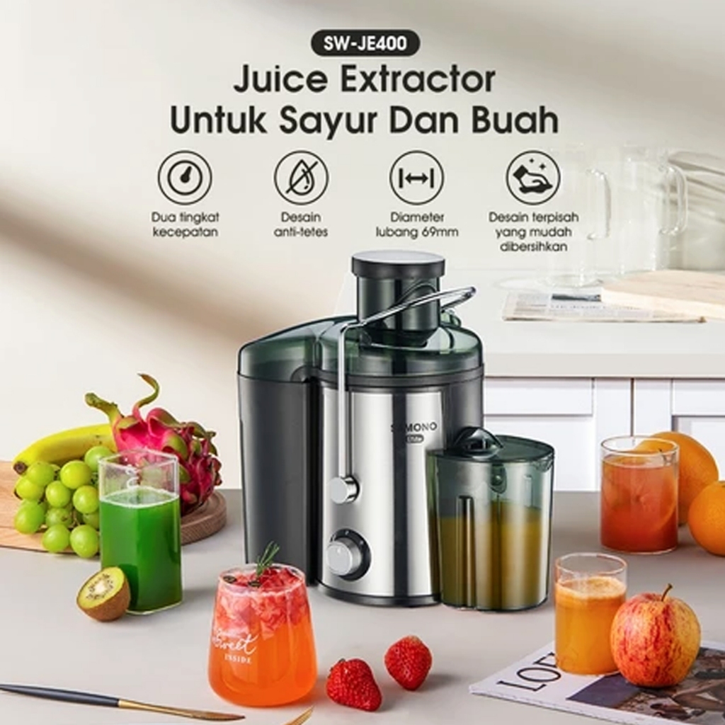 Jual NANA - Samono Juice Xtractor Pembuat Jus Buah Sayur SW-JE400 2 ...