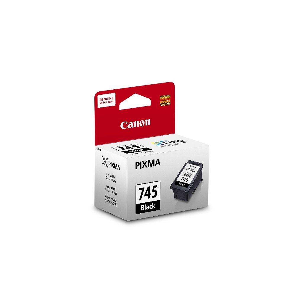 Tinta Original Canon 745 Black PG745 - Tinta Canon MG2570s TS207 TS307 TS707 TR4570s TR4670s - Tinta Cartridge Katrid (4)