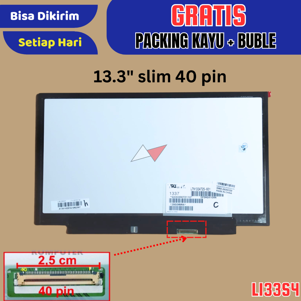 Jual LCD LED Toshiba Dynabook R632 R734 R830 13.3 40 Slim NB | Shopee ...