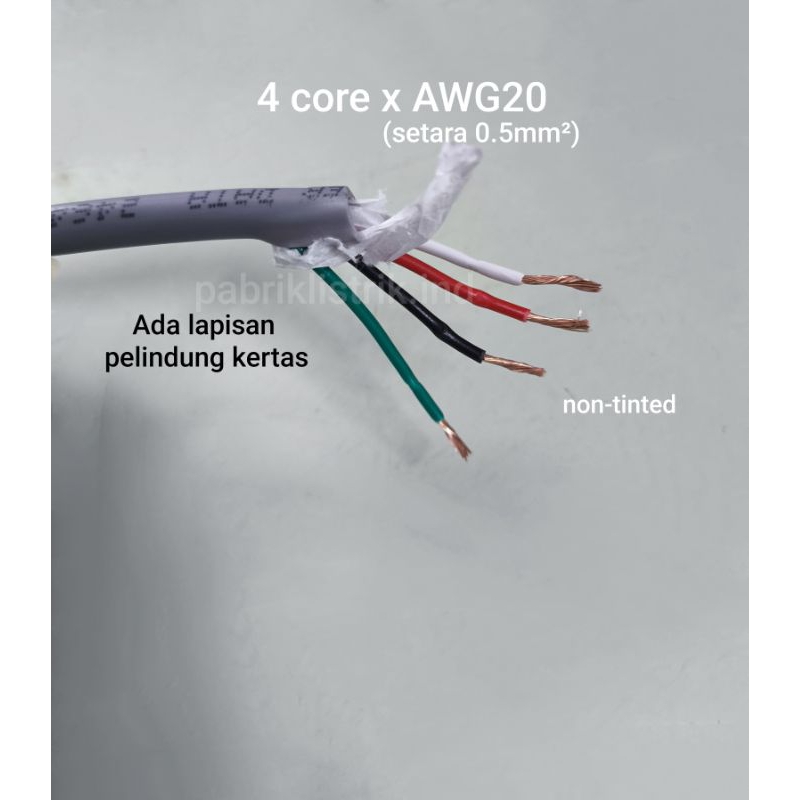 Jual kabel control sensor 4C x AWG20 setara 4x0.5mm paper shielded 4 ...