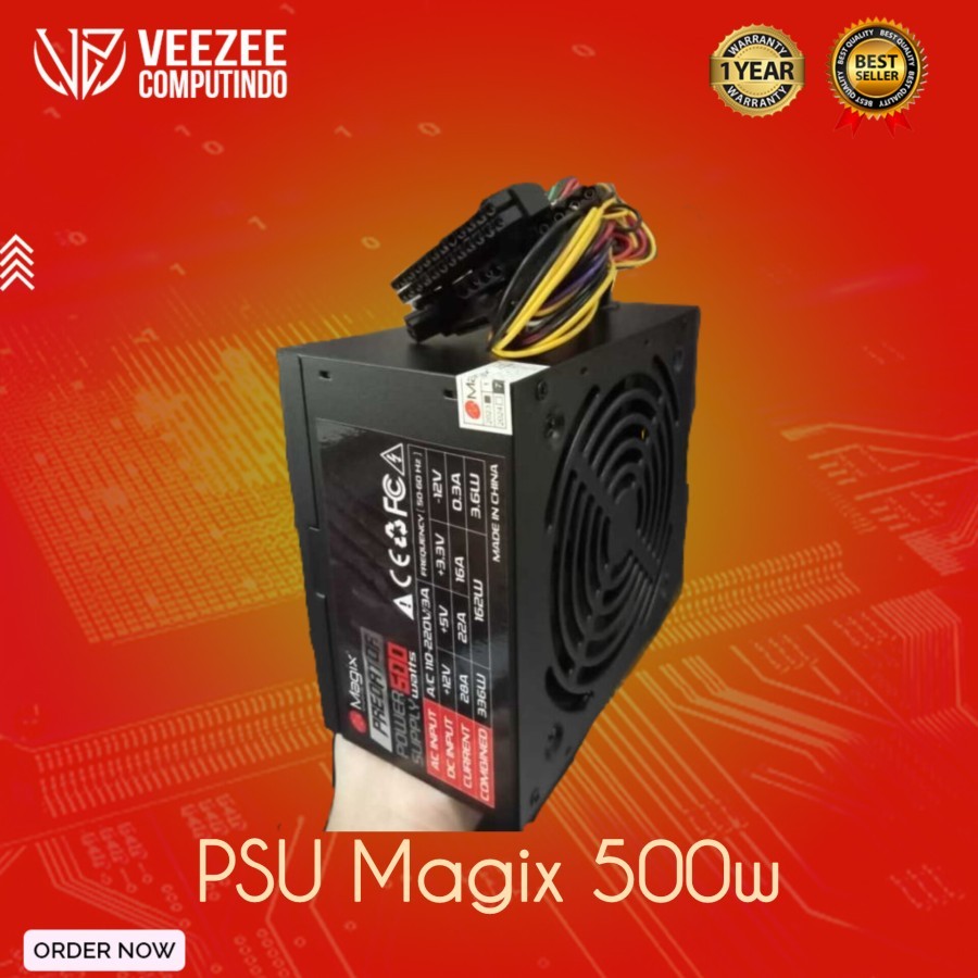 Jual Power supply PSU magix 500watt psu magix predator/scorpion ...