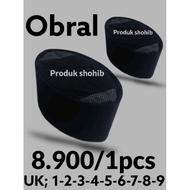 Obral songkok hitam polos ac 9cm anak&dewasa bht songkok tanpa slop