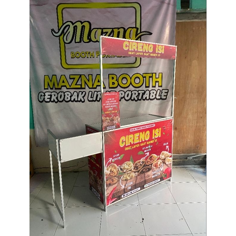 Jual Gerobak Lipat Portable gerobak jualan Bahan Almunium ukuran 1meter ...