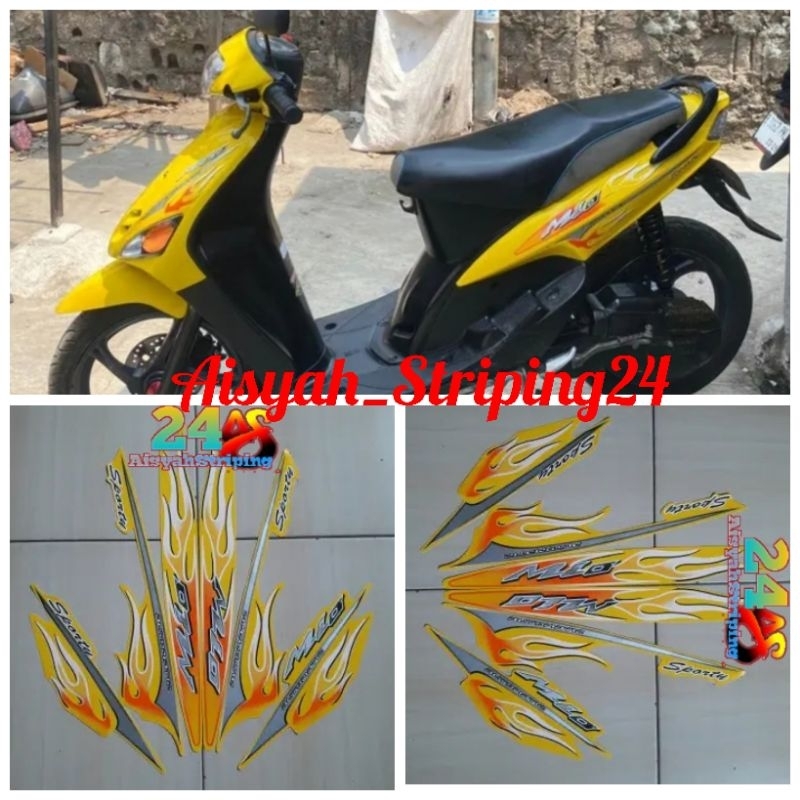 Jual STIKER STICKER STRIPING LIS LES POLET BODY MOTOR YAMAHA MIO SPORTY ...