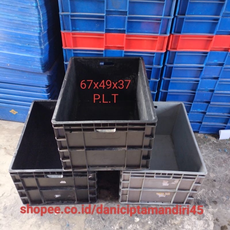 Jual box container industri, box 67x49x37box plastik serbaguna, bekas ...