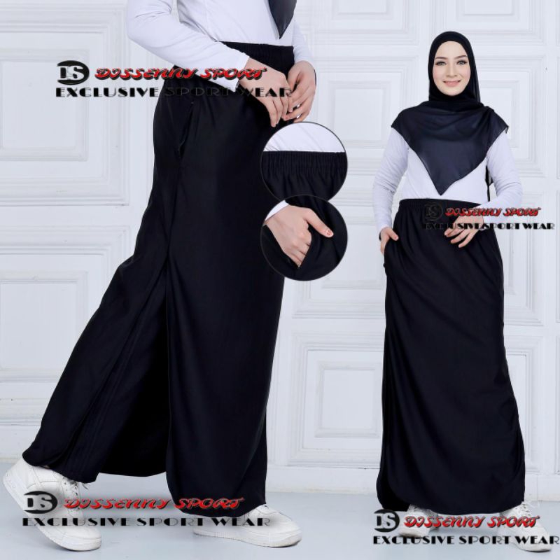 Jual Celana Rok Olahraga Kulot Muslimah syar'i bahan lotto superr ...
