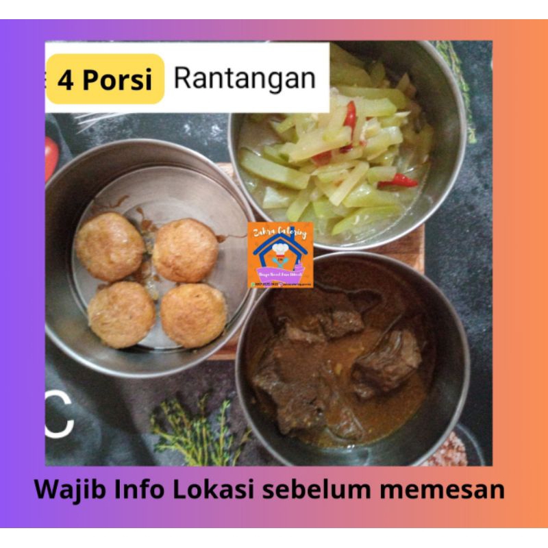 Jual Catering Rantangan Mingguan Paket 4 porsi(5 hari kerja) | Shopee ...