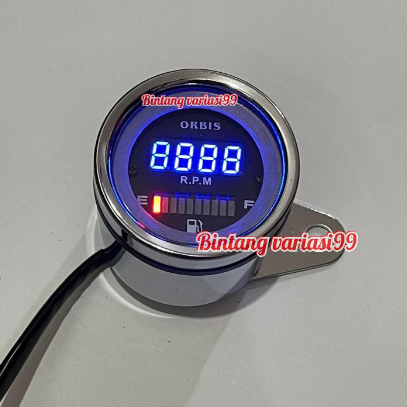 Jual Rpm Plus Ampere Bensin Digital Bulat 2in1 Speedometer Fuel Meter ...