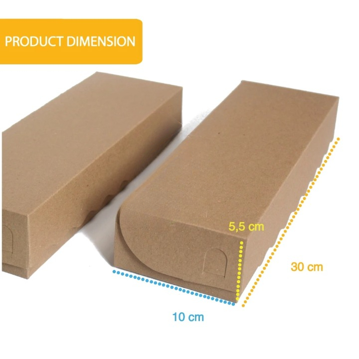 Jual brownis box paperbox rice box brown kraftr ukuran 30x10x5.5cm ...