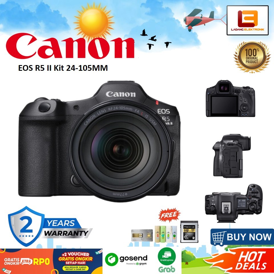Jual Canon EOS R5 II Kit 24-105mm f4L Mirrorless Camera Canon R5 Mark ...