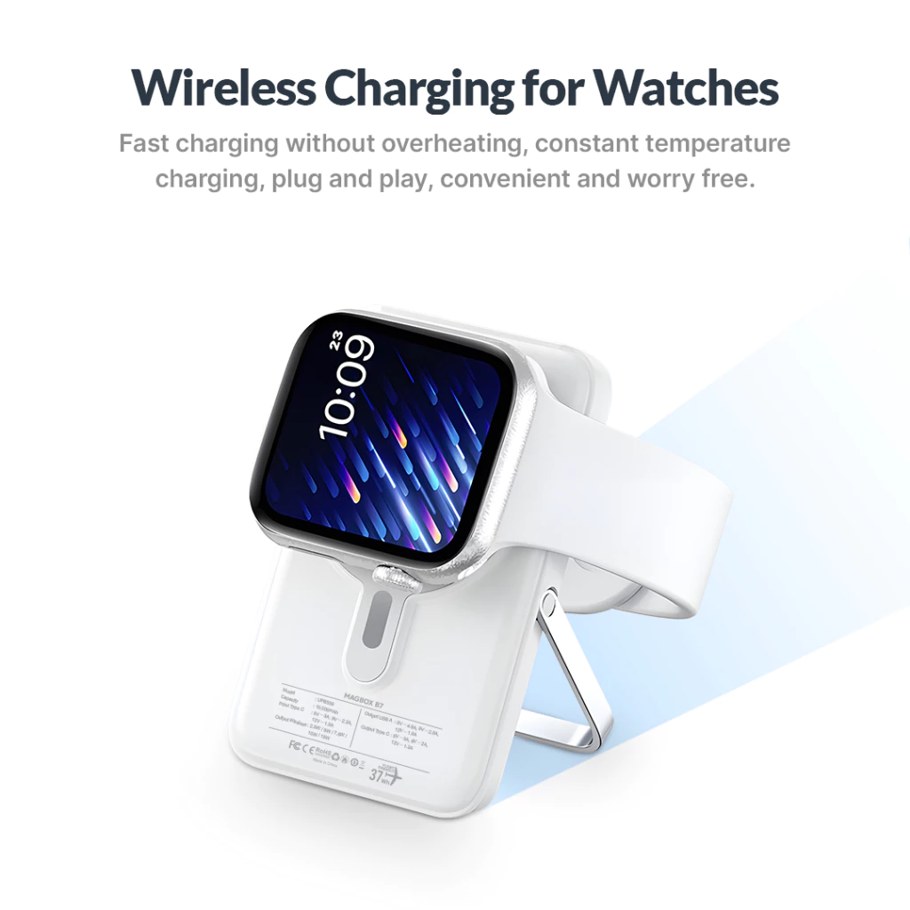 UNEED MagBox B7 Powerbank Wireless Magnetic with Smartwatch Charger 10.000mAh 22.5W QC PD - UPB559