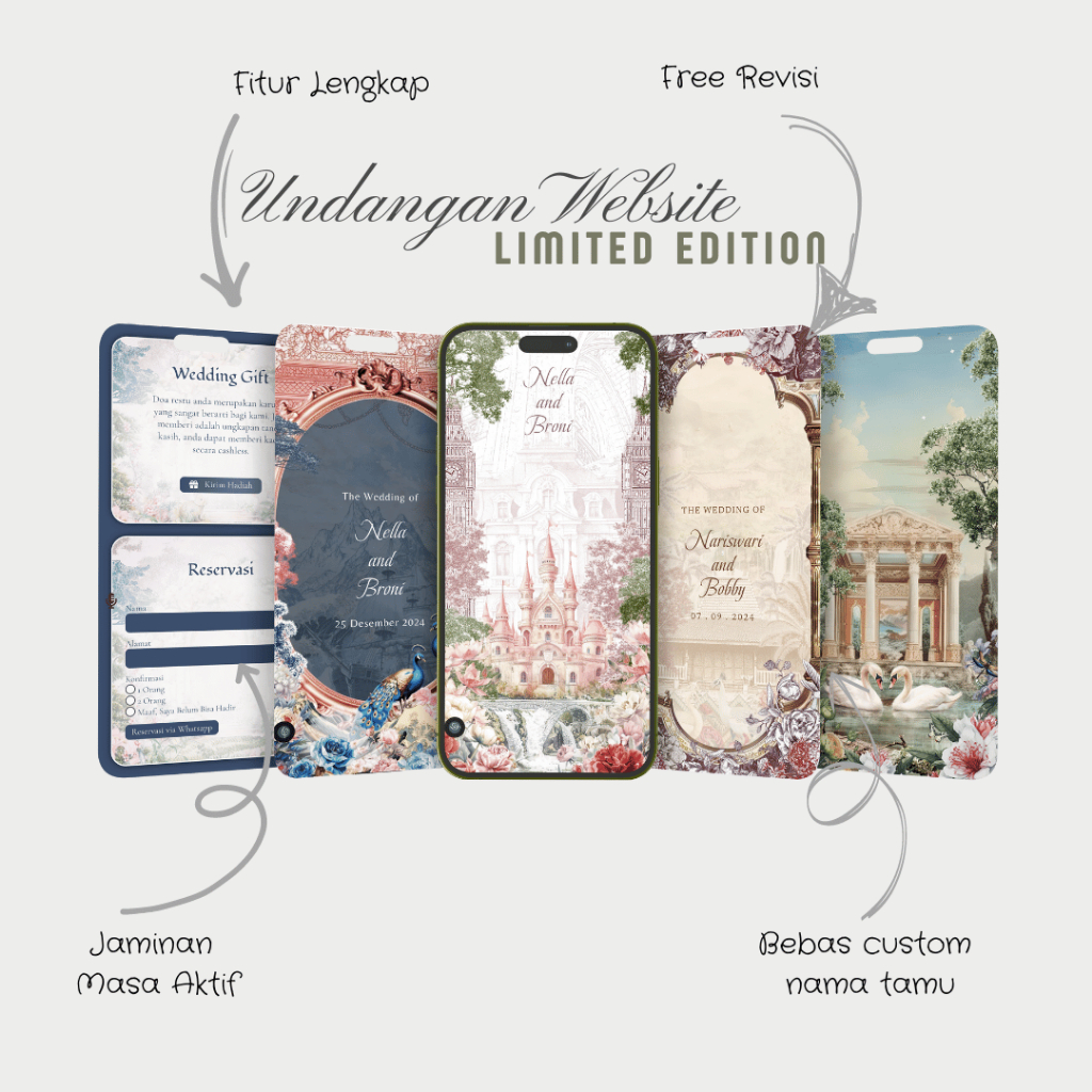 Undangan Digital Website Pernikahan Exclusive Design