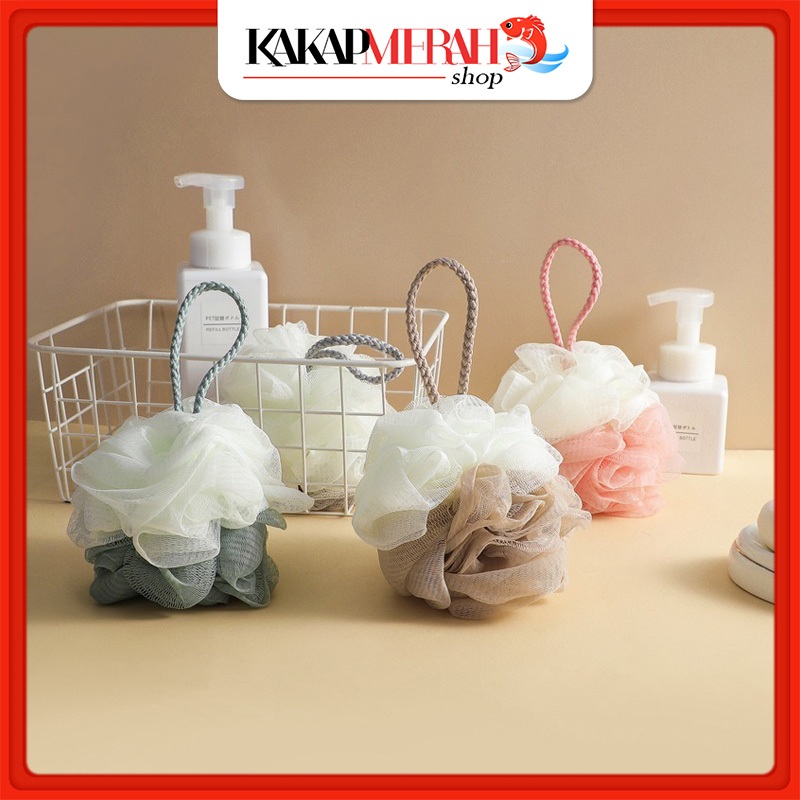 Jual Shower Puff Mandi Jaring Lembut Sponge Busa Pengangkat Daki Sikat ...