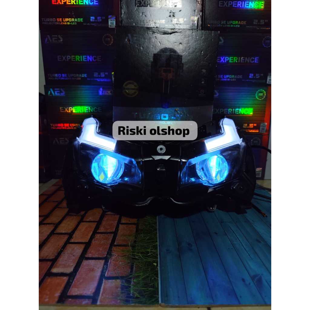 Jual REFLEKTOR HEADLEMP ADV 150 / 160 PROJECTOR BILED AES TURBO TIR 2,5