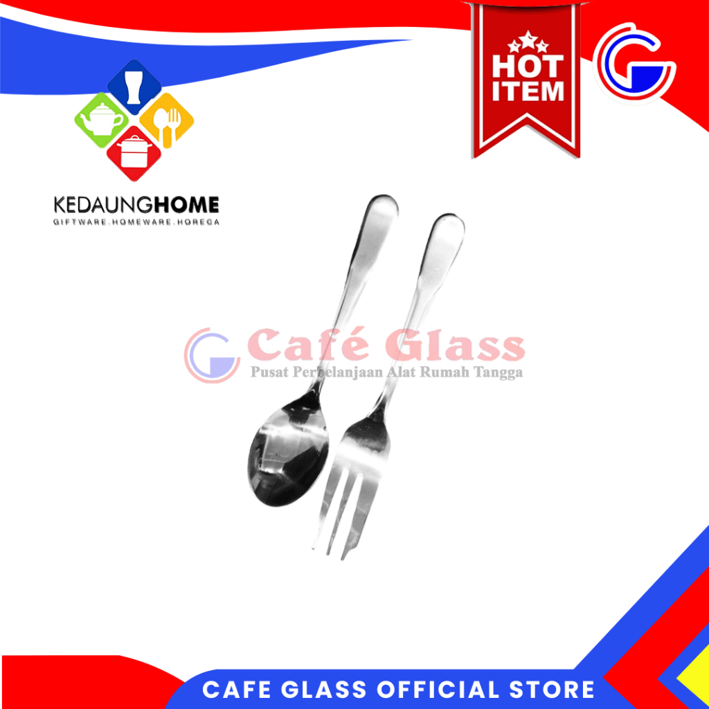 Sendok Teh Garpu Kue Stainless Kedaung