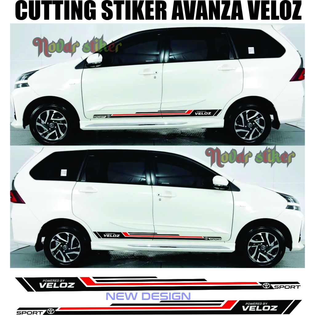 Jual stiker cutting mobil avanza veloz stiker list minimalis bodi ...