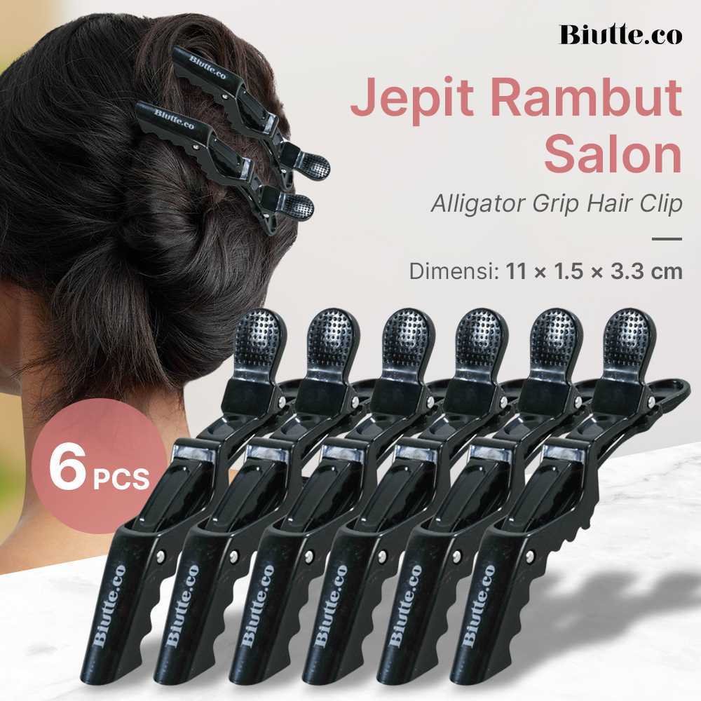 Jual Jepit Rambut Salon Barber Hair Alligator Clip Grip 6PCS | Shopee ...