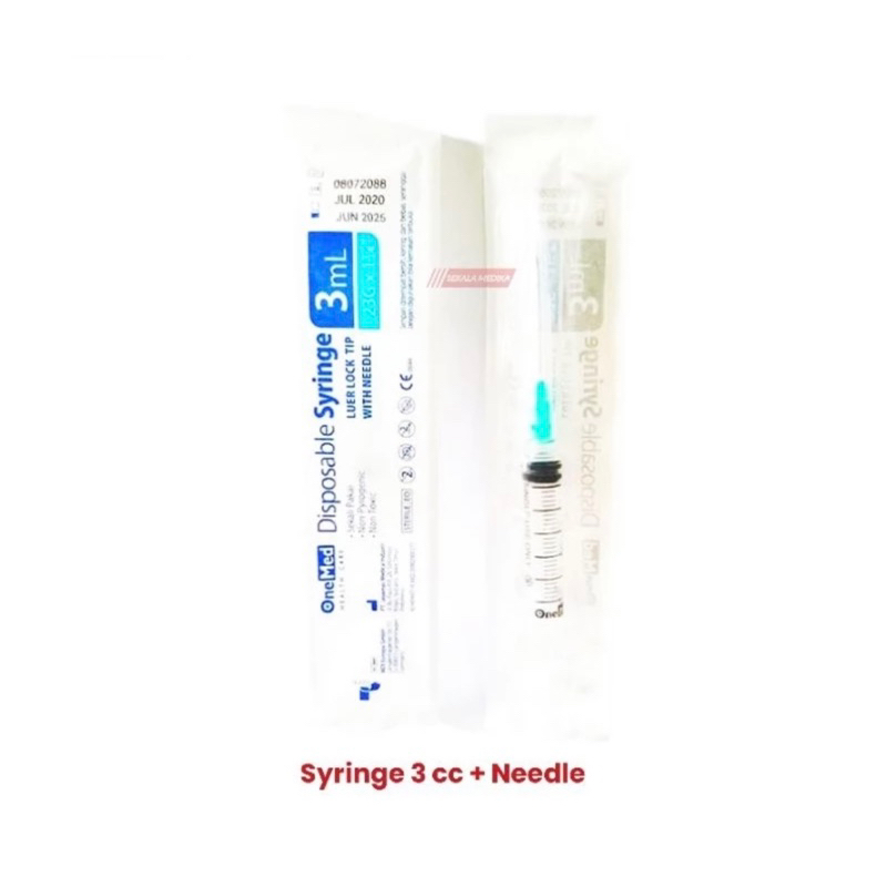 Jual Spuit / Spuite / Syringe / suntikan 3 ml / 1 ml OneMed | Shopee ...