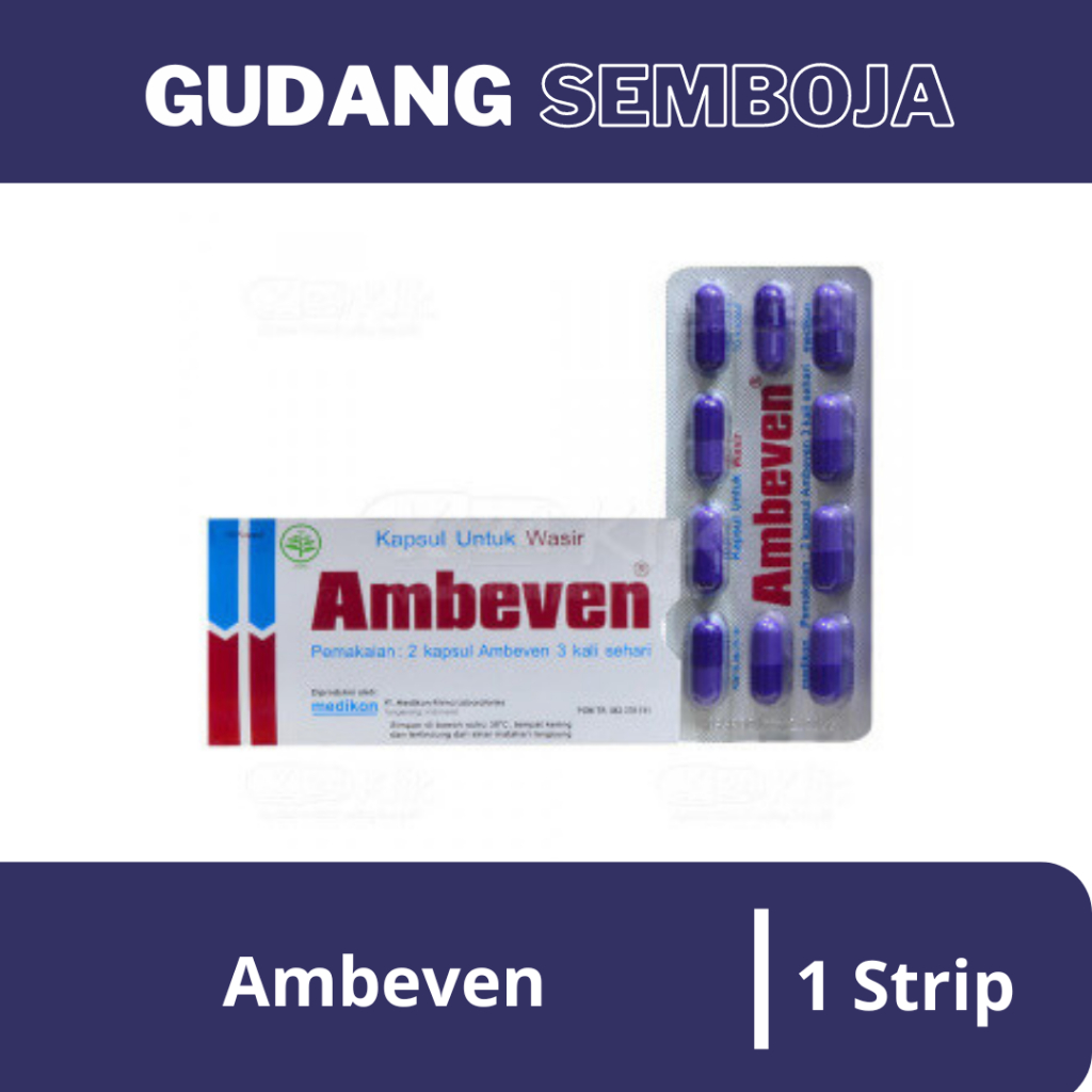 Ambeven Strip Isi 10 Kapsul / Obat Wasir Ambeien