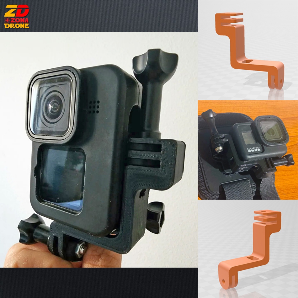 Jual GoPro 9 10 11 12 Vertical Mount with Silicone Case | Shopee Indonesia