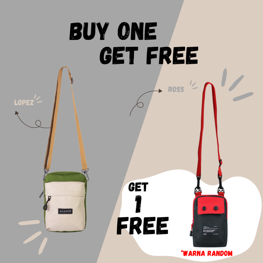 Jual Pushop Special Combo Hemat Buy One Get One Tas Selempang Pria Lopez Dan Slingbag Ross 6185