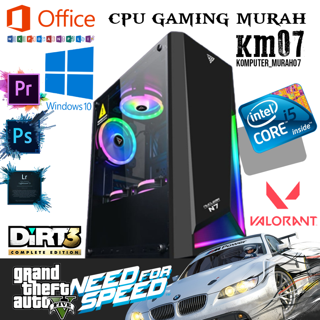 Jual PC Gaming Murah I5 3470 Intel HD 2500 Ram 8gb SSD GTA V Lancarr Shopee Indonesia