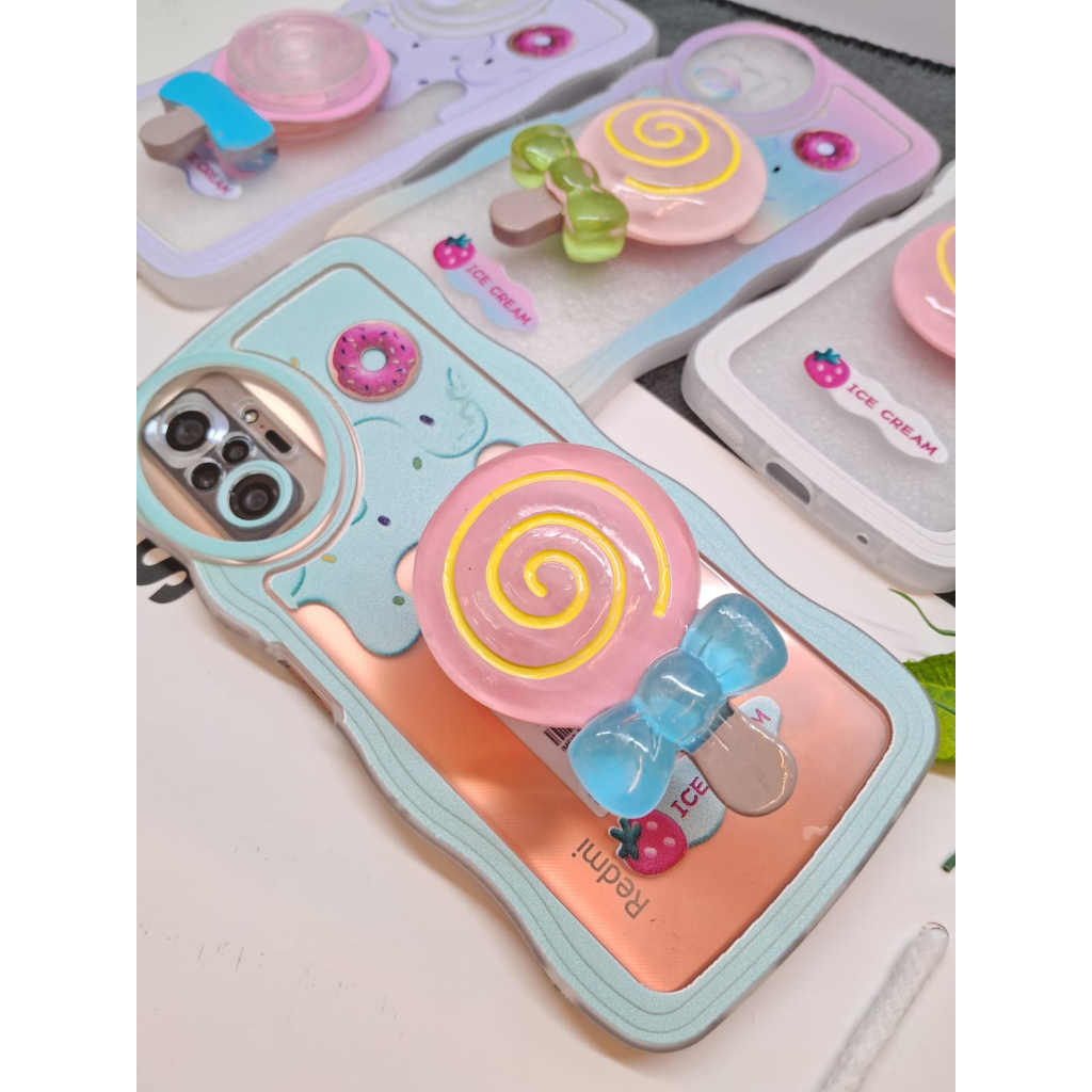 Jual Case Wavy Lolipop Popsocket 3d Ice Cream Transparant Iphone 7 8 X ...