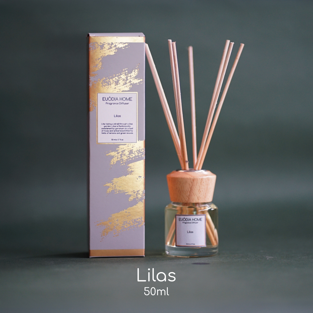 Jual Euodia Home Lilas Fragrance Diffuser Aromaterapi Pengharum Ruangan Reed Diffuser Parfum